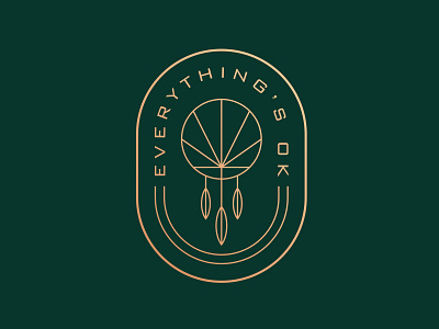 Everything's OK Final badge brand branding cannabis design dispensary dreamcatcher geometry graphic design icon illustration logo logotype oklahoma weed