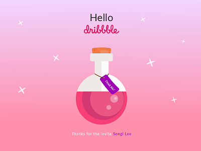 Hello Dribbble design first shot hello hello dribbble illustration thanks