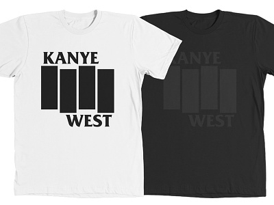 ALL DAY apparel black flag kanye west parody shirt