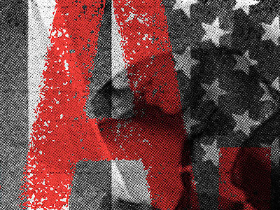 The Red, White And Blues apparel texture typography