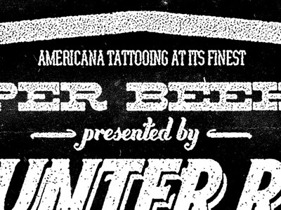 Americana Tattooing header text texture type typography vintage web