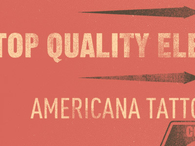 Americana Tattooing v.2 text texture type typography vintage web