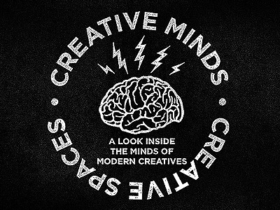 Creative Spaces Logo badge logo texture type typography vintage