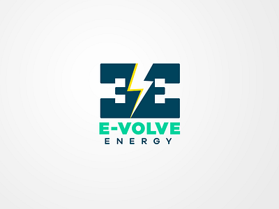 E-Volve Logo energy logo logotype thunder typogaphy