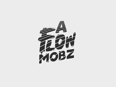 A Flow Mobz branding design flat illustration logo typografy vector