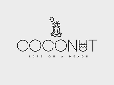 Coconut logo branding design illustration logo vector