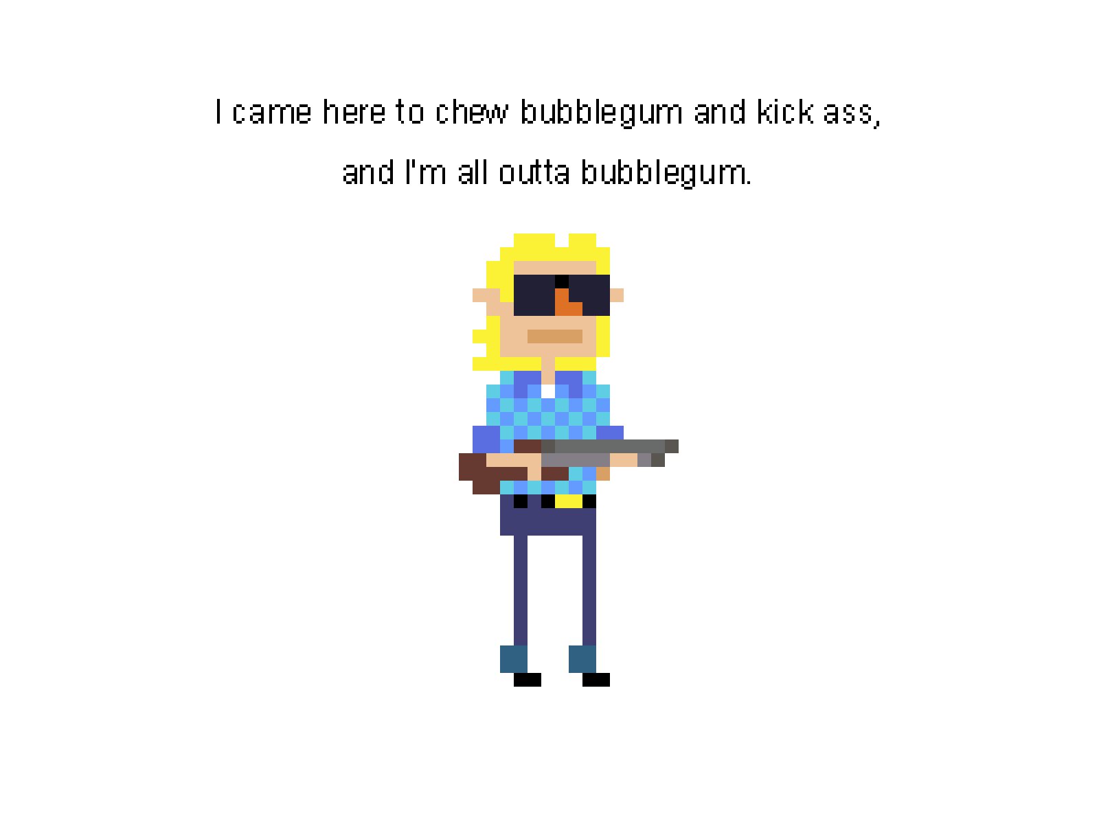 I'm all outta bubblegum... animation john carpenter pixel art roddy piper they live