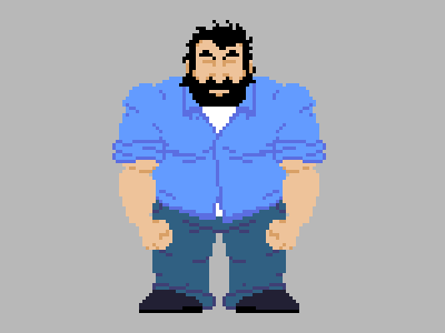 Bud Spencer Smashes bud spencer illustration pixel art punch