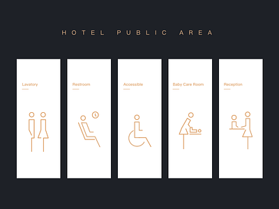 Hotel Public Area design illustration typography ui