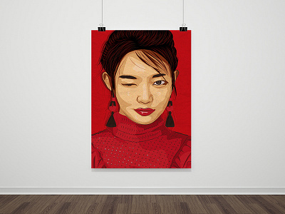 Shin Min-a illustration illustrator cc vector artwork