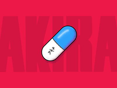 Akira pill akira anime art artwork capsule illustration photoshop pill