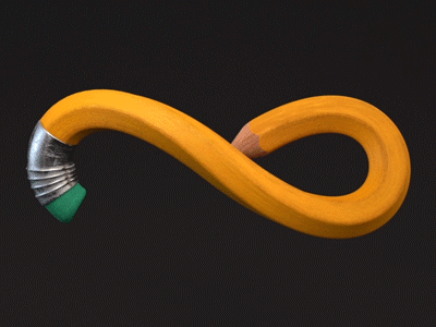 The Infinity 3d create design gif hezus infinate infinity inspiration loop motion pencil render