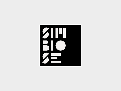 Simbiose techno music brand logotype mark logo