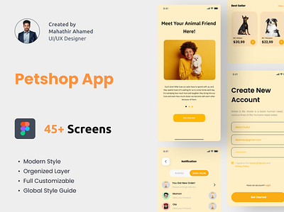 Pet Shop Mobile Application Design | Mobile App UI/UX 3d adobexd animation branding business logo design designer graphic design illustration logo logo design logo making motion graphics ui uiux uiuxdesigne ux uxinspiration vector