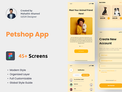 Pet Shop Mobile Application Design | Mobile App UI/UX