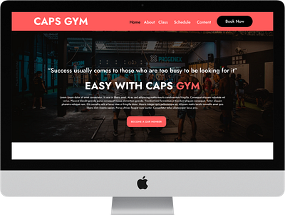 Caps GYM Website Design UI/UX Design Figma 3d animation branding business logo design graphic design illustration logo logo design logo making motion graphics ui ux vector