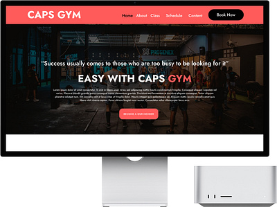 Caps GYM Website Design UI/UX Design Website Design branding business logo design illustration logo logo design logo making ui ux vector