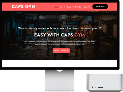 Caps GYM Website Design UI/UX Design Website Design