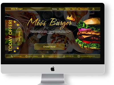 Miss Burger Website UI/UX Design