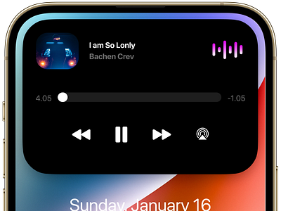 Music Widget | iPhone 14 Pro | Dynamic Island Animation | UI/UX