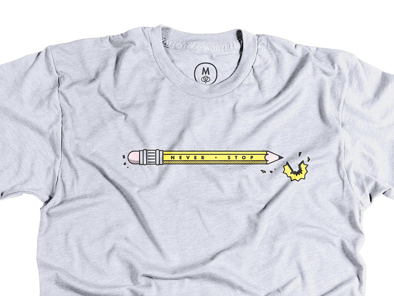 Never Stop - Cotton Bureau pencil shirt cotton bureau