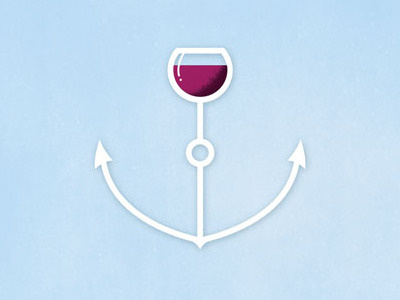 BRANDoms: The Wine Boat 1b anchor blue brandoms identity logo purple random texture white wine