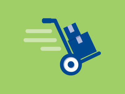 Runaway Hand Truck dolly hand truck icon