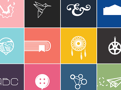 Virb Thumbs colors icons portfolio site virb website