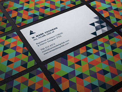 Cevian Card business cards triangles cevian