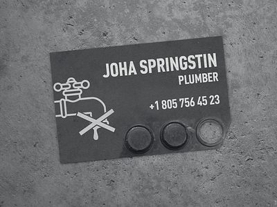 Plumber's business card business card