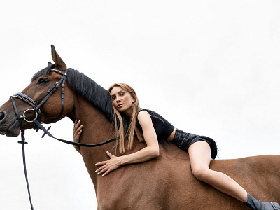 Professional Photoshoot with a horse fashion horse model nyc photography