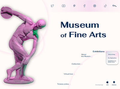 Museum of Fine Arts design firstproject junior juniordesigner uxui web design webdesign webdesigner
