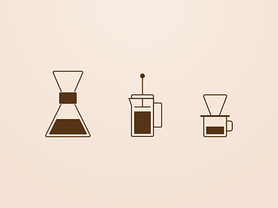 Coffee Brewing Icons