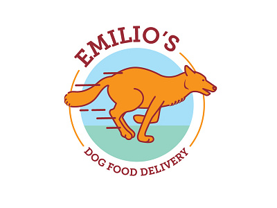Emilios Dog Food Delivery Logo branding design logo logo design vector vector art