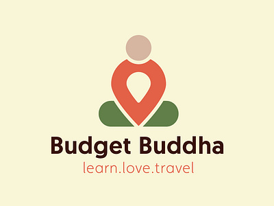 Budget Buddha Travel Specialists Logo brand branding design logo logo design travel typography vector art