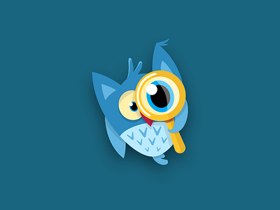 Owl series character found it librarian owl search vector