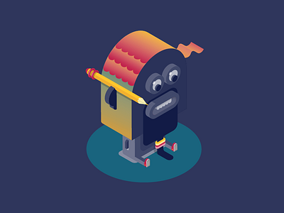 Monocle team - Designer beads beard big lips character designer designer logo draw flappy hair fun isometric design monocle pencil