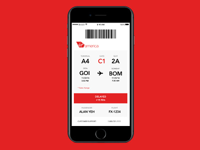 Boarding Pass App boarding pass boarding ticket dailyui ticket ui design uidaily ux design