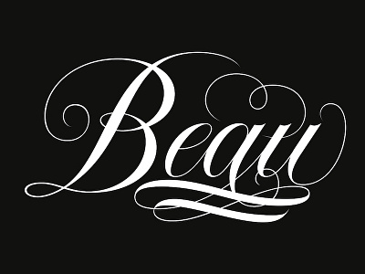 Beau Lettering beau black calligraphy copperplate design ink lettering letters swash swashes type type design