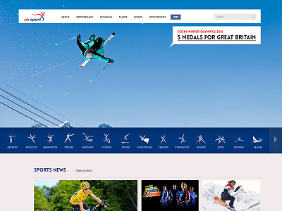 uk sport redesign ui web