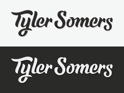 Personal Logo brand hand letter logo personal script somers tyler typography