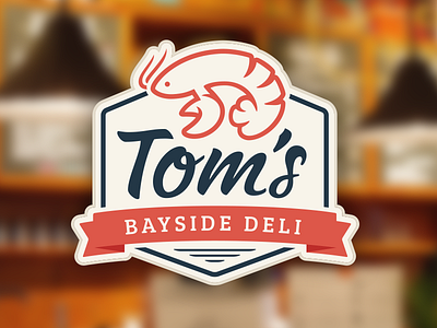 Tom's Bayside Deli bay branding crest deli identity lobster logo maine ocean restaurant roll seafood