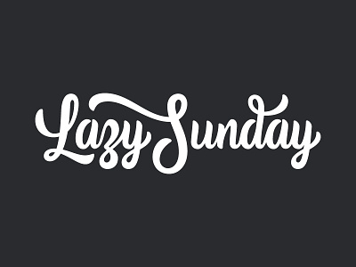 Lazy Sunday custom hand lettering script type typography