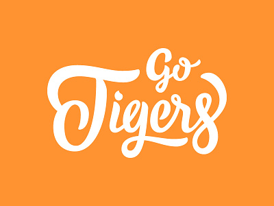Go Tigers college custom hand lettering pride rit rochester school script spirit type typography