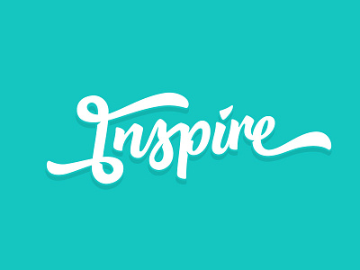 Inspire bright custom fun hand lettering script type typography