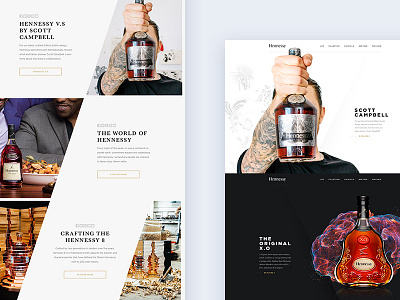 Hennessy Exploration alcohol beverage cognac exploration redesign style website
