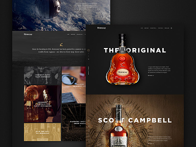 Hennessy Home Page alcohol beverage cognac exploration redesign style website