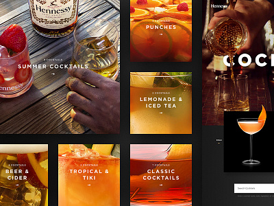 Hennessy Cocktails Page alcohol categories cocktails cognac collections drinks recipes tiles website