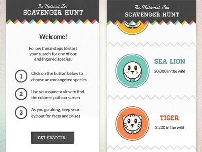 Scavenger Hunt App app buffalo endangered hunt national scavenger sea lion species tiger zoo