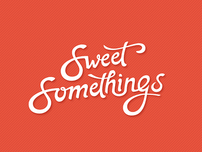 Sweet Somethings Logo candy hand lettering logo package script type